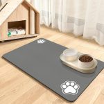 Dolic tapis de nourriture pour animaux - Light Grey-2 Paws 40 x 60 cm