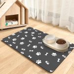 Dolic tapis de nourriture pour animaux - Dark Grey-Multiple Paws 44.5 x 71 cm
