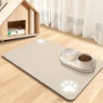 Dolic tapis de nourriture pour animaux - Beige - 2 Pattes 44 x 71 cm